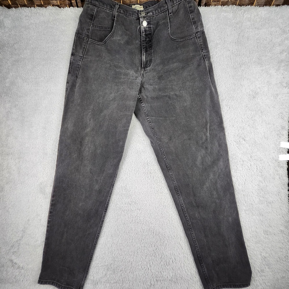 VTG Guess Jeans Mens 36 Faded Black Relaxed Tapered 2 Button Denim USA 90s 39075 - Picture 3 of 11